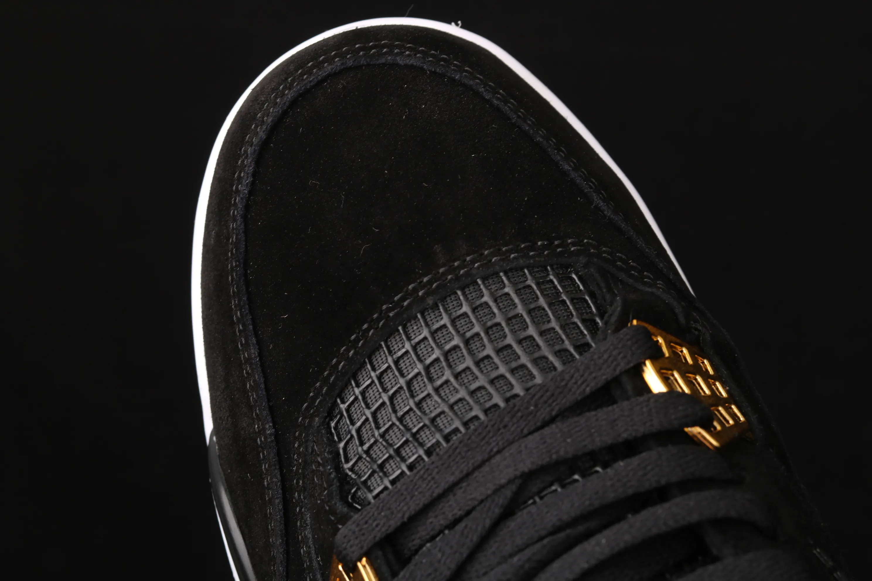 All categories Air Jordan Jordan series basketball shoes Air Jordan 4 G version Air Jordan 4 Retro AJ4 Joe 4 black gold suede basketball shoes 308497-032